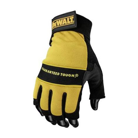 Dewalt – Gants de manutention mitaine 5 doigts – Précision et confort – Adhérence renforcée pour manutention spécialisée – Tissu éponge au pouce