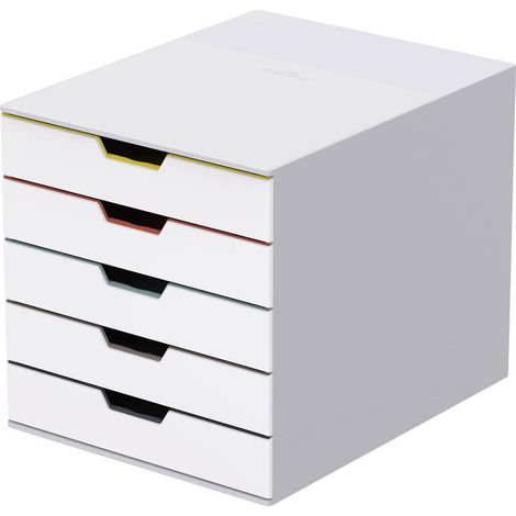 Module de classement Durable Varicolor® 5 tiroirs - Blanc (1/6)