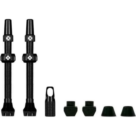Valves Presta Tubeless - 60 mm - Valves de Vélo Anti-Fuite de Qualité Supérieure avec Outil Démonte-Obus de Valve Intégré - Noir (1/5)