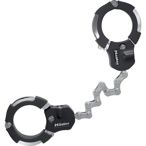 Master Lock – Menottes antivol 9 maillons – Acier laminé résistant – Système de verrouillage sans point d'ancrage – Pour vélos, trottinettes, poussettes