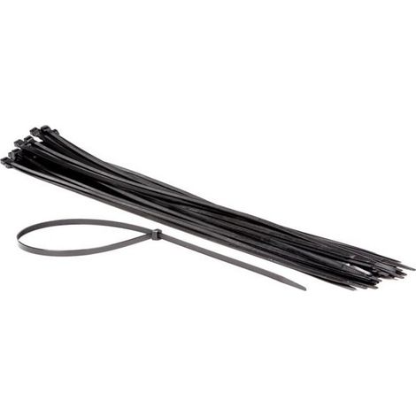 Correas de sujeción de nylon - 9 x 750 mm - Negro (50 piezas)
