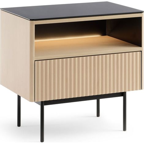 Comodino in rovere Vincenza, 57 x 57 x 39 cm (1/5)