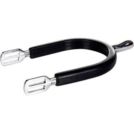 30 mm, colore unico: Speroni inglesi da uomo in acciaio e pvc con lacciolini inclusi (1/2)