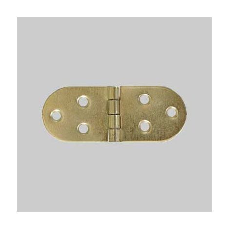 Cerniera a biscotto 80x30 mm senza fermo - ottonata conf. da 50 pz