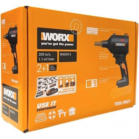 WORX WX099.9 Akku-Staubbläser Solo 20V Max"-"183588738