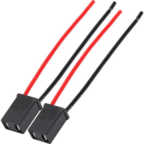 2 Connecteurs Femelle Douille de Lampe Kit Faisceau Électrique pour Bricolage Remplacement Fiche (1/5)