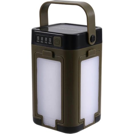 Faltbare LED-Campinglaterne, solaraufladbar, multifunktional und tragbar, ideal für Zelte, Stromausfälle und Notfallsituationen. (1/5)