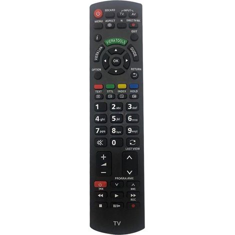 Compatible con el mando a distancia infrarrojo para televisores Panasonic (versión en inglés N2QAYB000487) (1/4)
