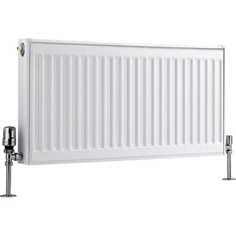 Milano Compact White Type 11 Central Heating Single Panel Horizontal Convector Radiator - 400mm x 800mm (1/4)