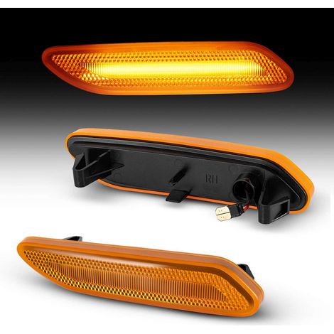 KIT 2 INDICATORI DI DIREZIONE LATERALI A LED COMPATIBILE CON BMW Mini Countryman R60 Paceman R61 , VETRO GIALLO (1/5)