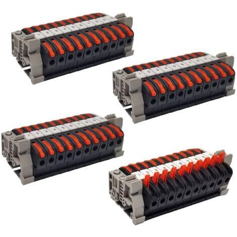 40 pieces Electrical Quick Connector Guide Rails, Electrical Terminal Block Dominoes, Connection Terminal Rail for Solid and Flexible Wires, for 0.08-4 mm² Compact Electrical Terminal Block (1/5)