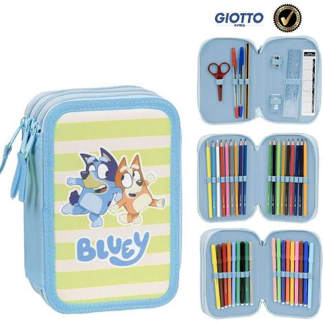 Astuccio triplo Bluey per bambini resistente e spazioso