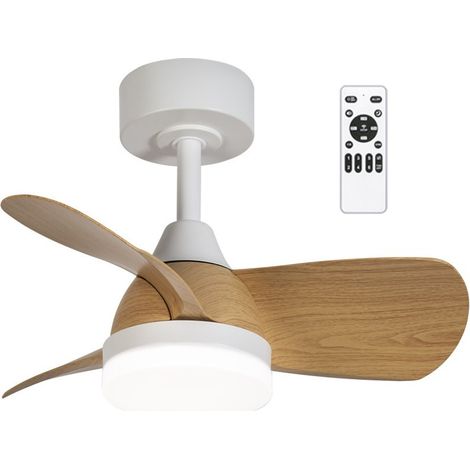 Ventilador de techo LED Borse Mini Blanco+Haya CCT Dim (18W) (1/5)
