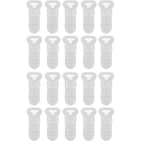 20pcs clips transparents antichute pour appareils auditifs, cordon de sécurité grande taille, attache multifonction anti-perte (1/5)