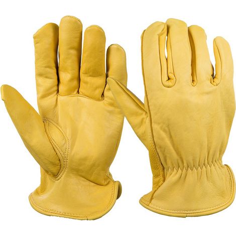 Gants En Cuir - Pour Conduite Camion Jardinage Travail Général - Taille Unique - 1 Paire (1/5)