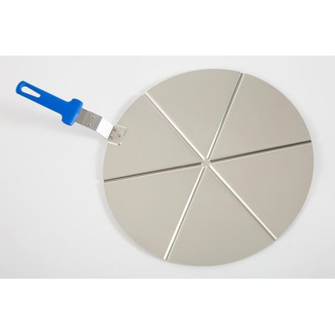 Plat à pizza PT-450/6 - 450x450mm - Acier inoxydable - 6 parts - Saro