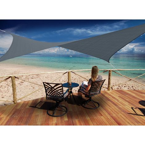 Voile d'ombrage rectangulaire 4 x 3 m - Austral - Ardoise - Jardiline (1/2)