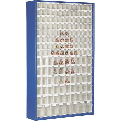 Certeo, Armoire à bacs en tôle d'acier, avec 154 bacs pivotants (1/4)