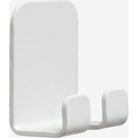 Patère adhésive pour salle de bain en acier inoxydable Ondreli SKLUM Blanc (1/5)