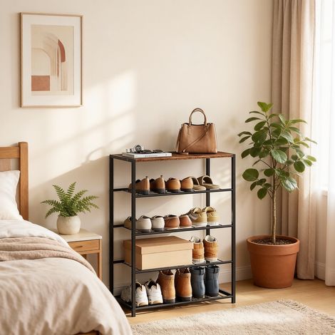 Étagère de stockage, support à chaussures, meuble de rangement ouvert, étagère d’exposition (1/4)