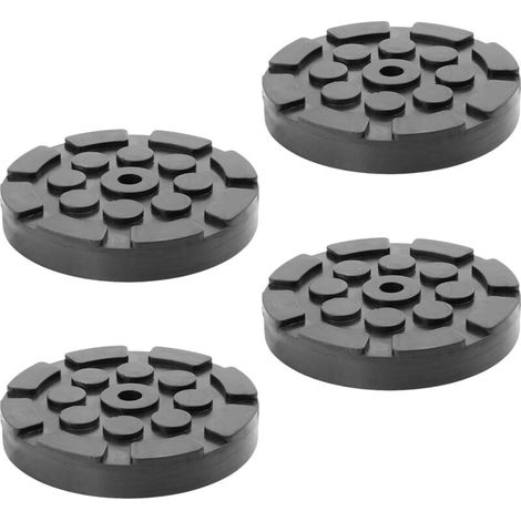 4PCS Tampon en Caoutchouc pour Cric de Voiture,120 mm Tampon Cric Coussin Stabilisateur, Patins de Support Patins de Cric de Grue,Convient pour Presque Toutes Les Carrosseries et Crics