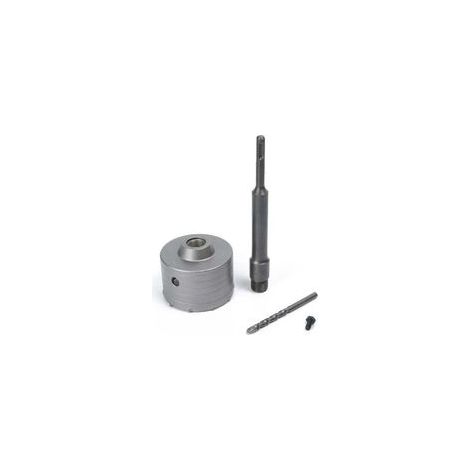 Sierra de corona para hormigón de 130 mm con vástago SDS Plus de 220 mm para cemento, ladrillo, piedra, muros y hormigón autonivelante.