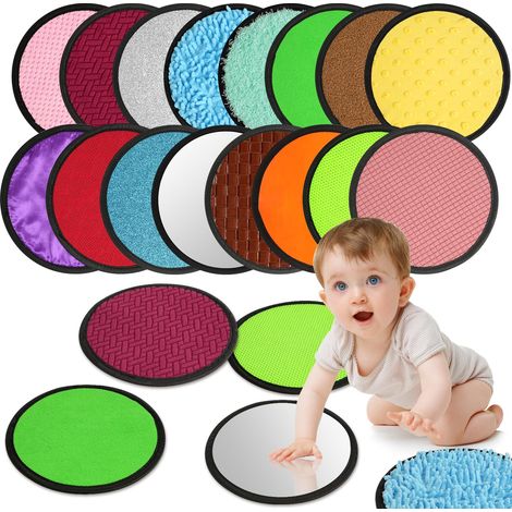 Tapis Eveil Sensoriel Bébé Tapis Sensoriel pour Enfants Autistes 16 Dalles Sensorielles Antidérapant de Haute Qualité Coussin (1/4)