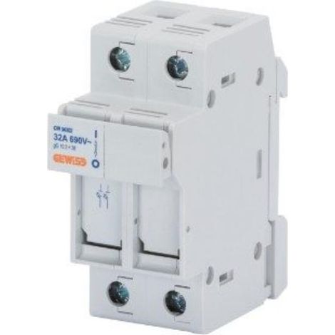 Portafusibles desconectable gewiss 90am 1p+n 690vac 32a - gw96215