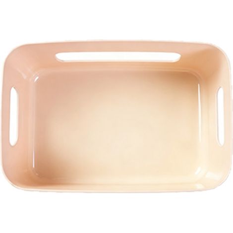 Panier de rangement pour bureau PP [Large Apricot] Boîte organisateur multifonctionnel avec prise pour cosmétiques et objets divers (1/5)