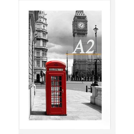 Cadre photo blanc A2 42x59.4cm, mural et sur pied (1/3)