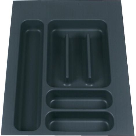 Range-couverts Ponza - pour tiroirs largeur 450 mm - ajustable en dimension - finition anthracite - ELLETIPI (1/5)