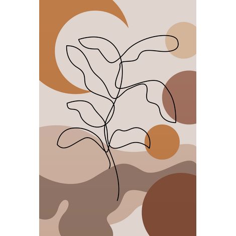 Papier peint panoramique - Feuille Boho - 390 cm x 585 cm (1/2)
