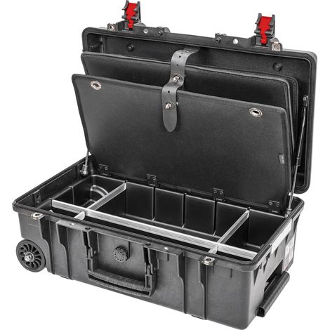 STIER Werkzeugkoffer  Werkzeugtrolley  Werkzeugtafel  Werkzeugkiste Premium-Ausführung mit Rollen und Teleskopgriff, flugtauglich, leer  unbestückt, MADE IN EUROPE