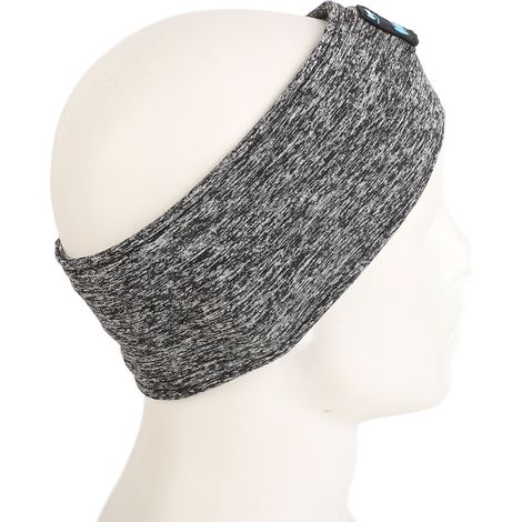 Bandeau musical portable USB pour le sport, bandeau Bluetooth pour dormir, faire de l'exercice, du jogging, voyager, méditer, gris clair. (1/5)