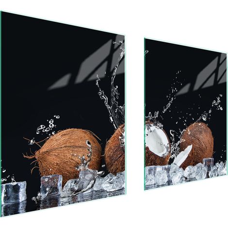 GLASSCHUTZPLATTE FÜR HERD 85x52 KOKOSNUSS (1/5)