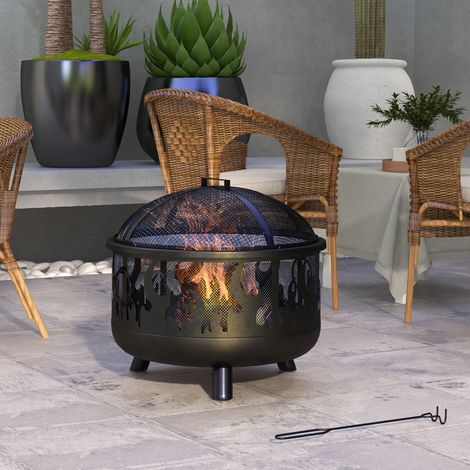 Foyer foyer incluant la protection contre les étincelles ø61 noir 1 poker 5 cm 52 cm aménagement intérieur