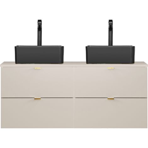 Doppelwaschtisch 120 cm in kaschmir matt, DURANGO-56 (1/5)
