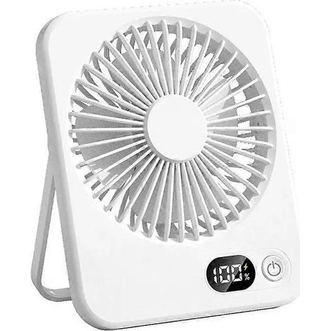 HONORNIC - Ventilateur de bureau pliable ultra silencieux, mini ventilateur, ventilateur de bureau rose et blanc