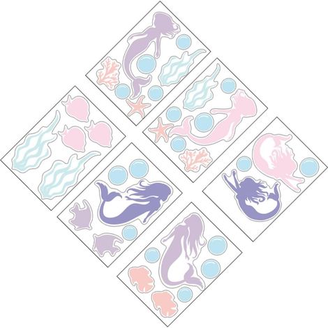 Stickers muraux sirène à faire soi même autocollants en PVC (1/5)