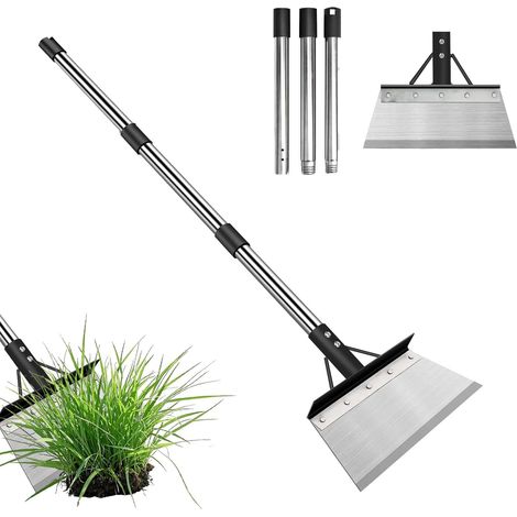 Pelle de jardin multifonctionnelle, outil d'élimination des mauvaises herbes terrasse,Trois sections sont détachables,pour les jardins et les terrasse