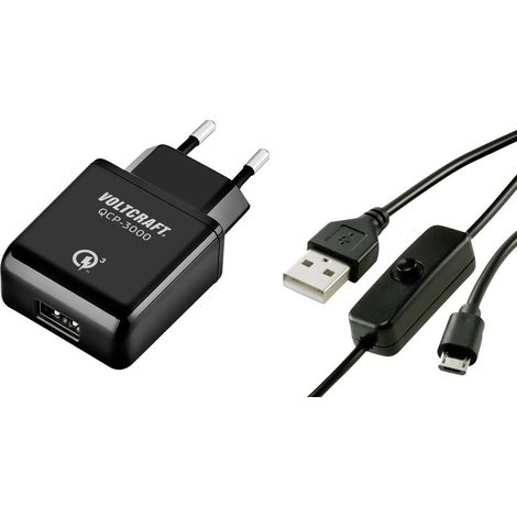 VOLTCRAFT QCP-3000 USM Caricatore USB Adatto per (kit di sviluppo): Raspberry Pi® Corrente di uscita max. 3000 mA 1 x S (1/5)