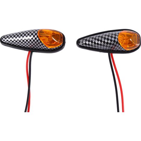 Clignotant Moto LED Haute Puissance, Œil de Chat, Indicateur Jaune, Coque Serpentine (1/5)