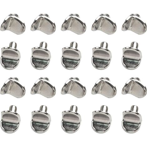 Supports d'étagère argentés, en L de 5 mm, lot 20, agrandissez (1/5)
