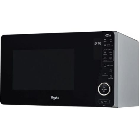 Whirlpool – Micro-ondes à poser 25L 800W – Gril 1000W – Technologie eXtraSpace sans plateau tournant – 7 niveaux de puissance – Commandes électroniques