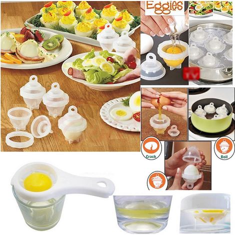 TrAdE Shop Traesio - Set 6 Pz Cucinare E Bollire Uovo Sodo Alla Coque Rompe Bolle Cucina Uova - (1/5)