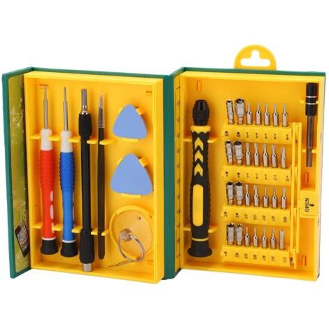 38 Pièces Tournevis Poignée Kit D'embouts Multi-fonctions Démontage Machine Ensemble Outils de Maintenance D'instruments de Précision pour le Démontage des Téléphones (1/5)