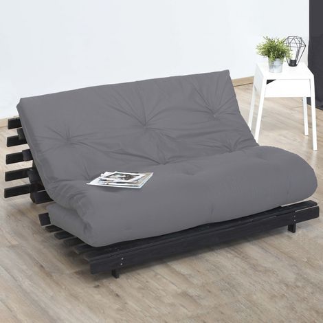Matelas futon latex et fibres fabrication française Couleur Gris Clair 90 x 190