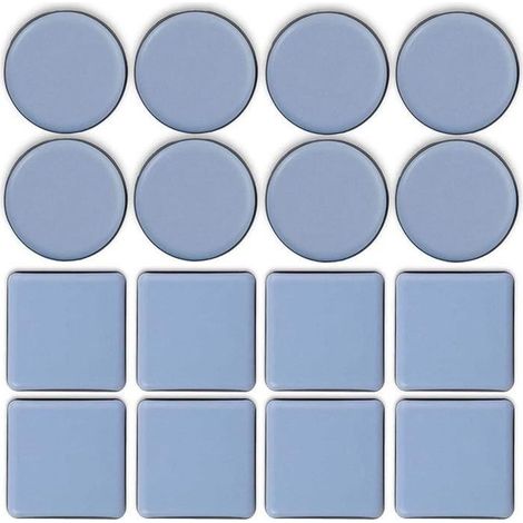 16 pc Patins en Téflon Adhésifs Patin Glisseur pour Meubles Patins Autocollants en Téflon Patins de Meubles Ronds pour Chaises (1/4)