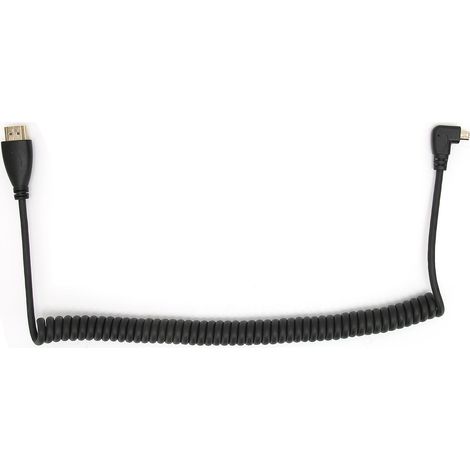 Câble Adaptateur HDMI Mâle vers Femelle à Ressort, Coude Positif (1/5)