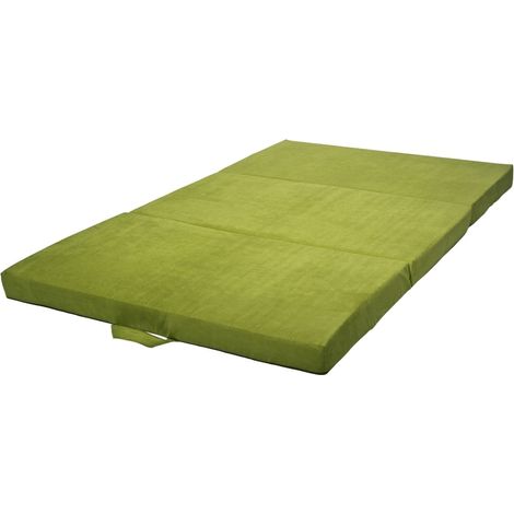Colchón plegable para invitados 200x120x10 cm verde